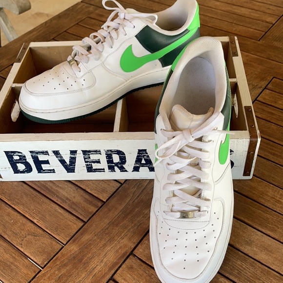 Nike Air Force -1 ‘82. Size 15 Green White sneaker - Picture 6 of 13